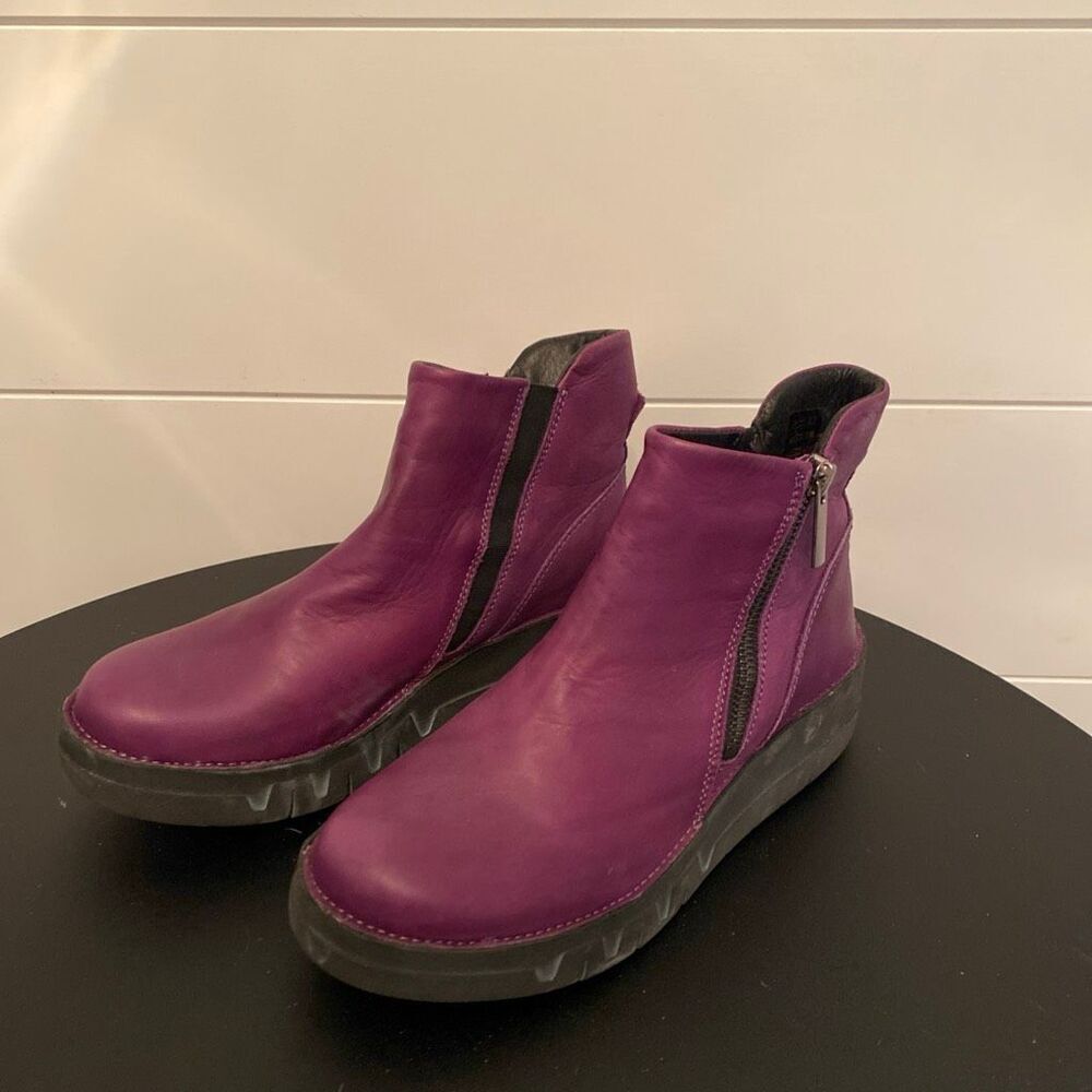 MIZ MOOZ Lass Wedge Bootie In Purple Size 36/5.5 Brand New